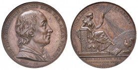 EPOCA NAPOLEONICA Medaglia 1809 J.I. Guillotin, inventore della ghigliottina - Opus: Droz - Bramsen 902 - AE (g 9,81 - Ø 28 mm) In bronzo eccezionalme...
