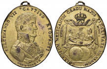 EPOCA NAPOLEONICA Medaglia 1809 Ferdinando VII, re di Spagna, prigioniero di Napoleone - D/ Busto del re a d. in alta uniforme. Circolarmente: “FERDIN...