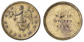 EPOCA NAPOLEONICA Medaglia 1809 Gli inglesi in Oporto - Opus: autore non indicato - Bramsen 2215 - AE (g 1,42 - Ø 15 mm) Ex F. Tuzio 6.9.2002
SPL