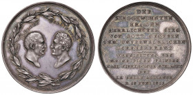 EPOCA NAPOLEONICA Medaglia 1815 Battaglia di Waterloo - Opus: Loos - Bramsen 1641 AG (g 13,75 - Ø 36 mm) Segnetti sul bordo. Bella patina
qFDC