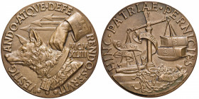 Medaglia 1943 Medaglia antifascista - Opus: Mistruzzi - AE (g 330 - Ø 96 mm) Colpetto al D/, medaglia estremamente rara e di grande importanza storica...