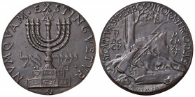 Medaglia 1945 Contro la strage del popolo ebraico avvenuta nei campi di sterminio - Opus: Mistruzzi - AE (g 209 - Ø 91 mm) Medaglia estremamente rara ...