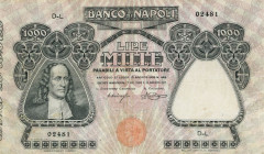 Banco di Napoli 1.000 Lire “Vico” del 14/08/1917 serie D-L 02481 - GIG BN 17F R Fori di spillo
BB+