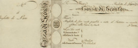 Cassa di Sconto di Firenze Biglietto da 100 Lire non emesso 8 maggio 1817 - Crapanzano/Giulianini Vol. II CS1 RRR Ad oggi solo 7 esemplari conosciuti....
