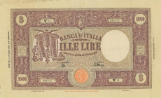 Banca d’Italia 1.000 Lire Grande M (B.I.) del 07/10/1944 luogotenenza a firma del commissario Introna serie W11-085342 - GIG BI 49D RRR
BB+