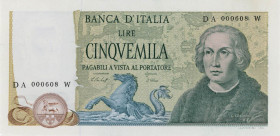 Banca d’Italia 5.000 Lire 10/11/1977 - DA 000608 W - GIG. 67C
FDS