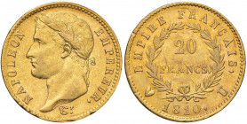 Napoleone (1804-1814) Torino - 20 Franchi 1810 - Gig. 18 AU (g 6,41) RR
BB+