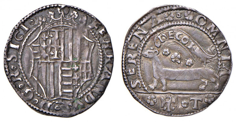 AQUILA Ferdinando I d’Aragona (1458-1494) Armellino - MIR 92 (indicato R/5 senza...