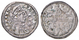 BERGAMO Monetazione a nome di Federico II (sec. XIII) Grosso da 4 denari - MIR 17 AG (g 1,37) R Graffietti da pulitura
BB
