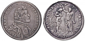 FIRENZE Ferdinando I (1587-1609) Piastra 1591 - MIR 224/4 AG (g 31,57) Colpetti al bordo e graffietti. Esemplare di modulo largo e ben centrato
BB