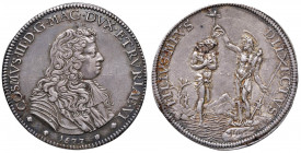 FIRENZE Cosimo III (1670-1723) Piastra 1677 - MIR 326/4 AG (g 31,12) Modesti graffietti al D/. bell’esemplare con patina di medagliere e ben coniato
...