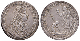 FIRENZE Cosimo III (1670-1723) Mezza piastra 1676 - MIR 331 AG (g 15,45) R Provabile provenienza da montatura. Variante con BAPTISTA e la Z inversa al...