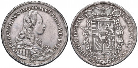 FIRENZE Pietro Leopoldo (1765-1790) Francescone 1772 - MIR 379/2 AG (g 26,92) Capelli pesantemente ritoccati e fondi lucidati
BB+