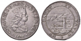 LIVORNO Cosimo III (1670-1723) Tollero 1683 - MIR 64/5 AG (g 27,21) Busto grande. Mancanza di metallo sul bordo
SPL