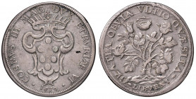 LIVORNO Cosimo III (1670-1723) Pezza della rosa 1670 - MIR 66/10 AG (g 25,55) RR Ex InAsta, 32, lotto 927. Screpolatura al D/. Per la battitura dei R/...