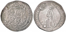 MANTOVA Carlo I (1627-1637) Mezzo ducatone - MIR 647 AG (g 15,02) Leggermente lucidata al R/ ma bell’esemplare di modulo largo e ottimamente centrato...