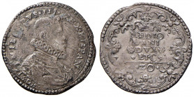 MILANO Filippo III (1598-1621) 20 Soldi 1608 - MIR 349/2 AG (g 5,16) RR Graffi e porosità diffusa al D/
qBB