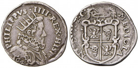 MILANO Filippo IV (1621-1665) Quarto di filippo 1644 - Crippa 21/C AG (g 7,85) RRR
BB/BB+