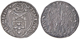 Pio II (1458-1464) Ancona - Grosso - Munt. 31 AG (g 3,88) RR Bellissimo esemplare. Nell'asta Kunker 233 del 2013, un esemplare in conservazione analog...