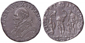 Gregorio XIII (1572-1585) Testone - Munt. 63 AG (g 7,65) RR Tosato e ripatinato ma bei rilievi
SPL+