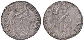 Gregorio XIII (1572-1585) Ancona - Testone - Munt. 207 AG (g 9,48) RR
SPL