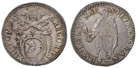 Gregorio XIII (1572-1585) Fano - Testone - Munt. manca AG (g 9,60) RRR Modeste macchie, conservazione eccezionale per il tipo di moneta
SPL