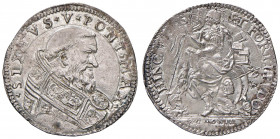 Sisto V (1585-1590) Bologna - Testone - Munt. 96 AG (g 10,12) RR Esemplare di conservazione eccezionale, un vero gioiello numismatico!
qFDC/FDC