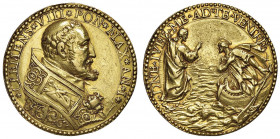 Clemente VIII (1592-1605) Medaglia A. I Cristo benedicente davanti a San Pietro in barca - Modesti 947 AU (g 16,70 - Ø 33 mm) RRRR
BB
