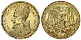 Alessandro VII (1655-1667) Medaglia A. X Processione del Corpus Domini - Opus: G. Molo - Bart. 664 AU (g 36,44 - Ø 40 mm) RRRR Ex Tkalec, Zurigo 26 ot...