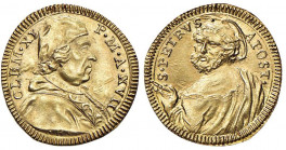 Clemente XI (1700-1721) Mezzo scudo d’oro A. XVII - Munt. 29; MIR 2255 AU (g 1,70) Minimi segnetti
SPL+