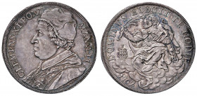 Clemente XI (1700-1721) Piastra 1702 A. II - Munt. 34; MIR 2260/1 AG (g 32,07) RRR Esemplare assolutamente eccezionale: un vero gioiello della numisma...