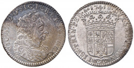 Vittorio Amedeo III (1680-1713) Lira 1718 - MIR 995b AG (g 5,92) R Patina non omogenea al D/, conservazione eccezionale, il migliore che ci sia mai ca...