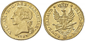 Vittorio Amedeo III (1773-1796) Doppia 1787 - Nomisma 288; MIR 982b AU (g 9,14) Splendido esemplare
qFDC/FDC