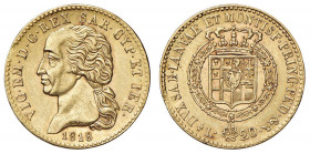 Vittorio Emanuele I (1814-1821) 20 Lire 1818 - Nomisma 510 AU R Schiacciatura sui bordi
BB/BB+