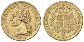 Vittorio Emanuele I (1814-1821) 20 Lire 1821 - Nomisma 514 AU RRR Variante con PRINC senza punto. Qualità molto superiore al consueto
BB+/qSPL