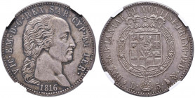 Vittorio Emanuele I (1814-1821) 5 Lire 1816 - Nomisma 515 AG RR In slab NGC MS 64 206277-017 “D. Moore Collection”
FDC