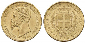 Vittorio Emanuele II (1849-1861) 20 Lire 1850 T - Nomisma 742 AU Minimi segnetti di conio al R/
qFDC