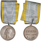 MEDAGLIE PORTATIVE DEI SAVOIA Medaglia CRIMEA 1855 - 1856 - AG (g 31,49 - Ø 36 mm) RR Con nastrino non coevo
BB