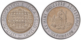 REPUBBLICA ITALIANA Medaglia/Gettone 1988 XV Mint director’s Conference 1988 a Washington, bordo liscio - Opus: Driutti - Bimetallico (g 8,74 - Ø 27 m...