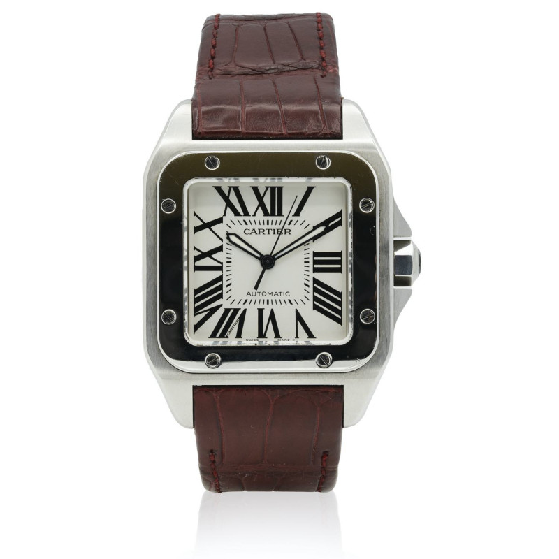 CARTIER Santos 100 Xl Referenza 2656. Cal. 049 a carica automatica. Grande cassa...