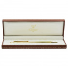 CARTIER Penna a sfera - MUST DE CARTIER. Corpo della penna placcato in oro con striature e finiture dorate. Referenza ST150030 B86740. Oggetto venduto...