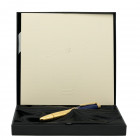 MONTBLANC Penna stilografica - 20146 RAMSES II. Pennino M in oro 18kt. Corpo della penna in oro 925. Cappuccio blu con finiture dorate. Penna nuova, m...