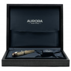 AURORA Penna stilografica - 80° ANNIVERSARIO dell’azienda. Edizione limitata 648/1919. Creata nel 1999, corpo in argento massiccio cesellato in alto-r...
