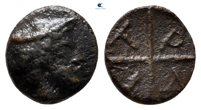 Macedon. Tragilos circa 400-380 BC. 
Bronze Æ

10 mm, 0,80 g



very fine...