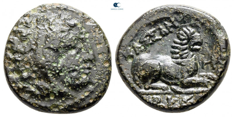 Kings of Macedon. Uncertain mint. Kassander 306-297 BC. 
Bronze Æ

17 mm, 3,8...