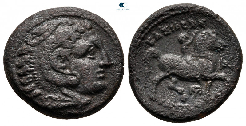 Kings of Macedon. Uncertain mint. Kassander 306-297 BC. 
Bronze Æ

19 mm, 4,9...