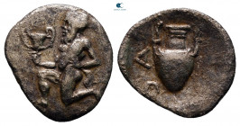 Thrace. Thasos circa 412-404 BC. Trihemiobol AR