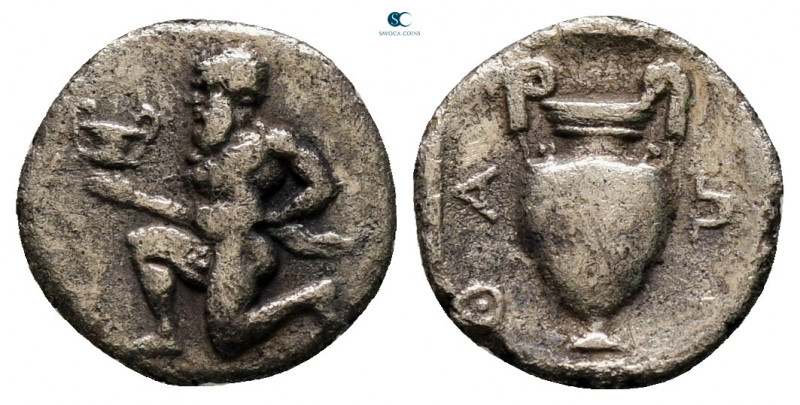 Thrace. Thasos circa 412-404 BC. 
Trihemiobol AR

11 mm, 0,74 g



very f...