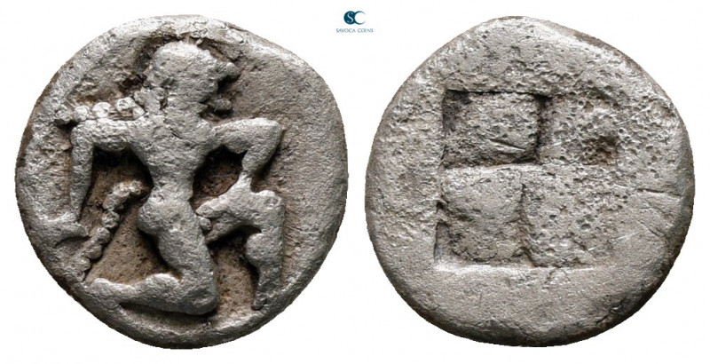 Islands off Thrace. Thasos circa 500-480 BC. 
1/8 Stater AR

11 mm, 0,97 g
...