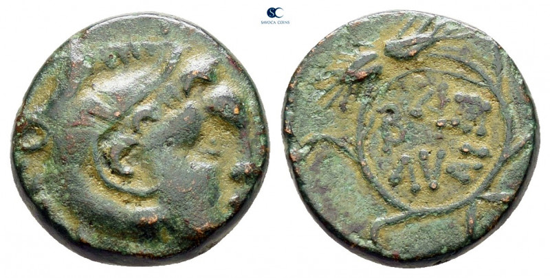 Kings of Thrace. Macedonian. Lysimachos 305-281 BC. 
Bronze Æ

13 mm, 1,88 g...